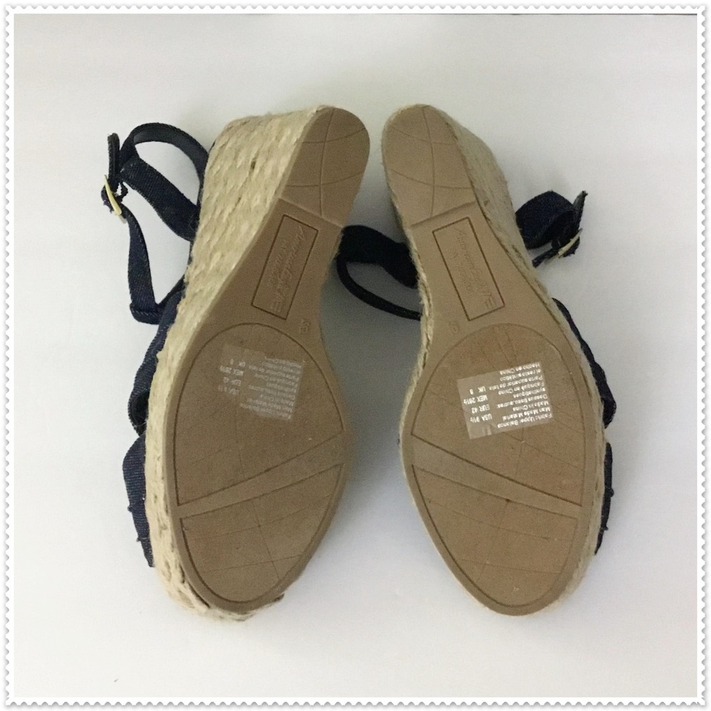 NWOT American Eagle AE Espadrille Wedge Sandal - Picture 5 of 11